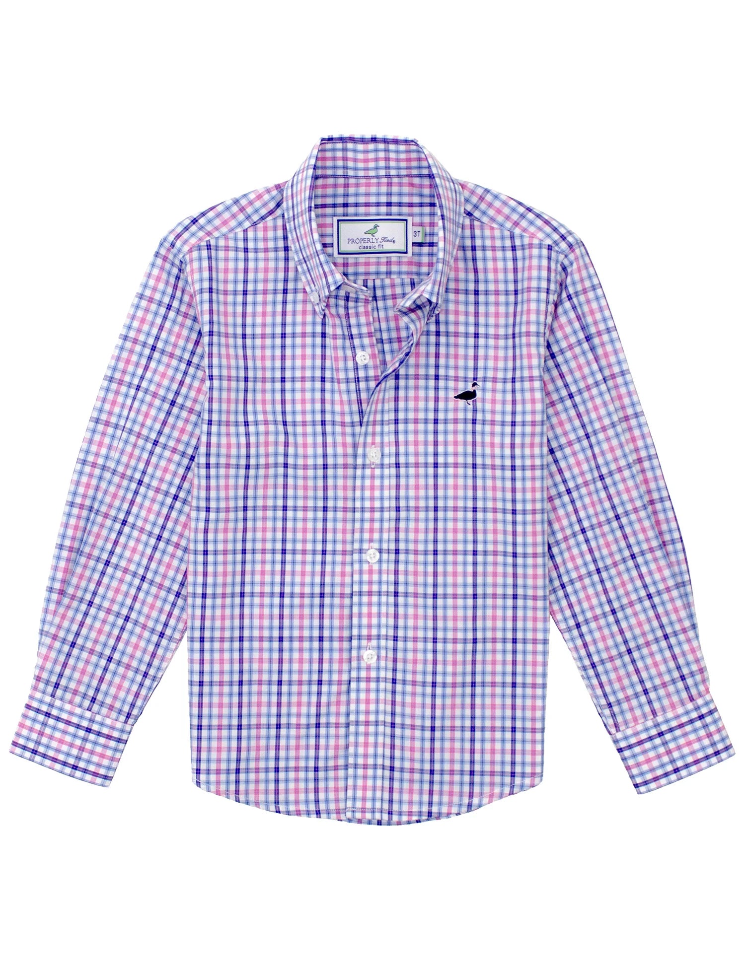 Boys Seasonal Sportshirt- Blueberry