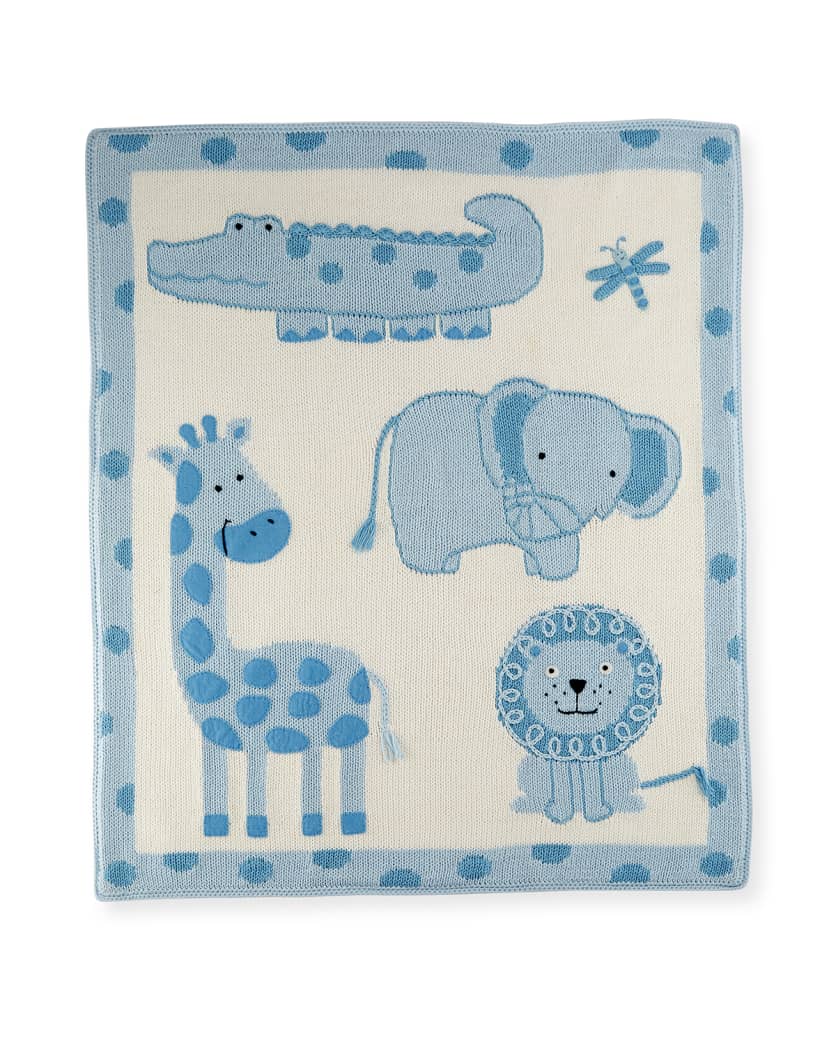 Artwalk Blue Jungle Baby Blanket