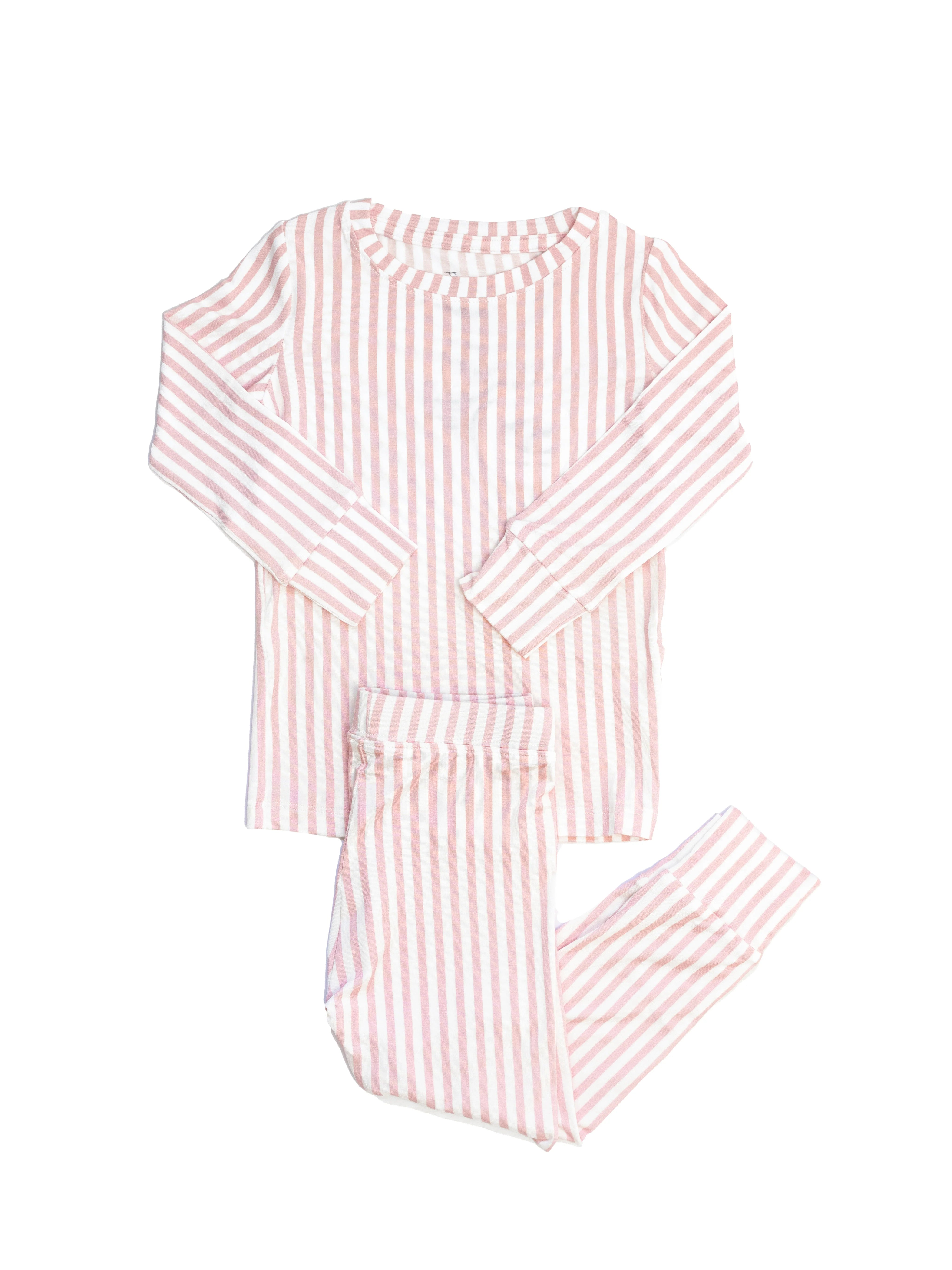 Pajama Set 2 Piece - Pink Cabana Stripe