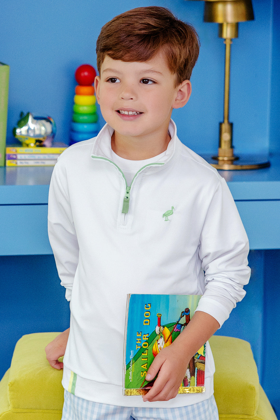 Prepletic™ Hayword Half-Zip - Worth Avenue White