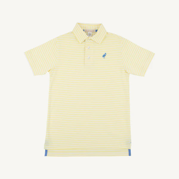 Prim & Proper Polo- Lake Worth Yellow Stripe