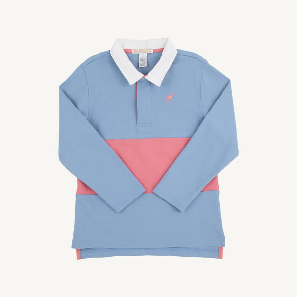 Rollins Rugby Shirt- Barrington Blue/Nantucket Red