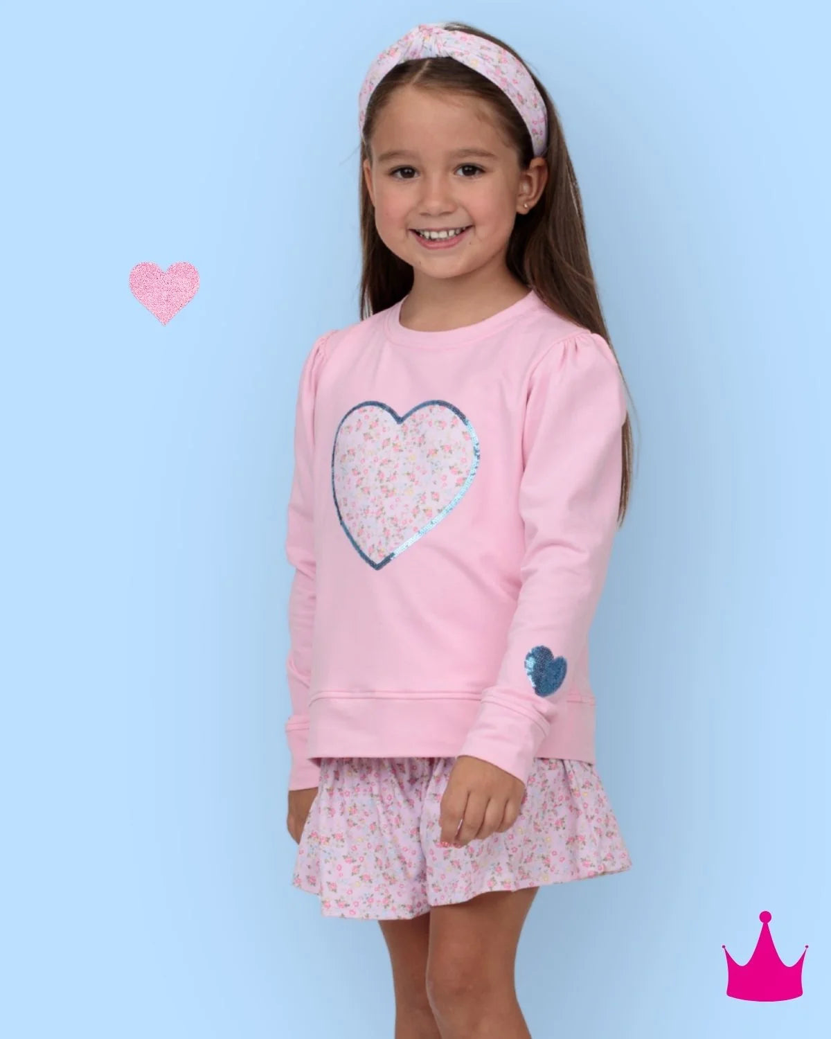 Sequin Applique Stay Sweet Pink Holly