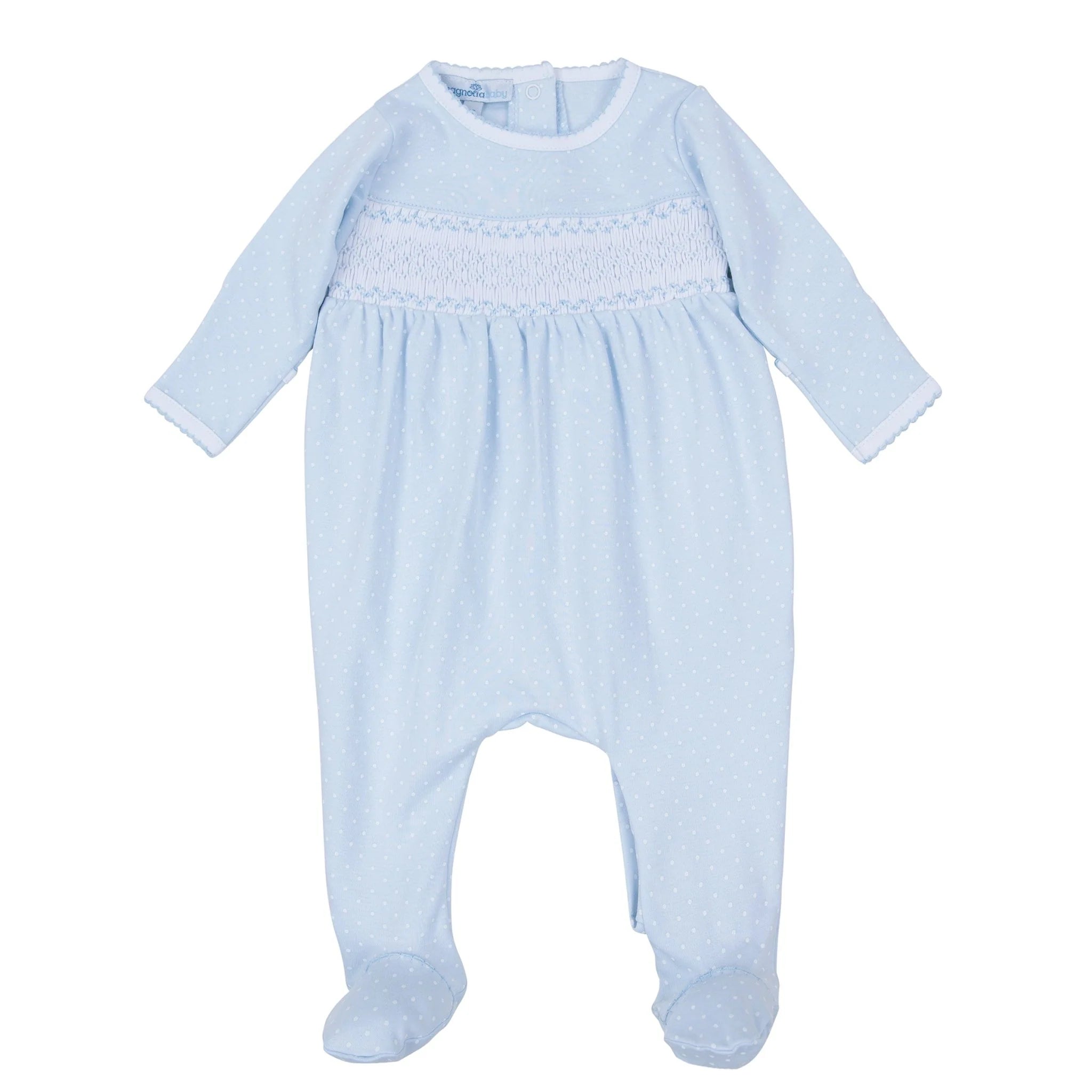 Simply Sweet Smocked Footie - Light Blue