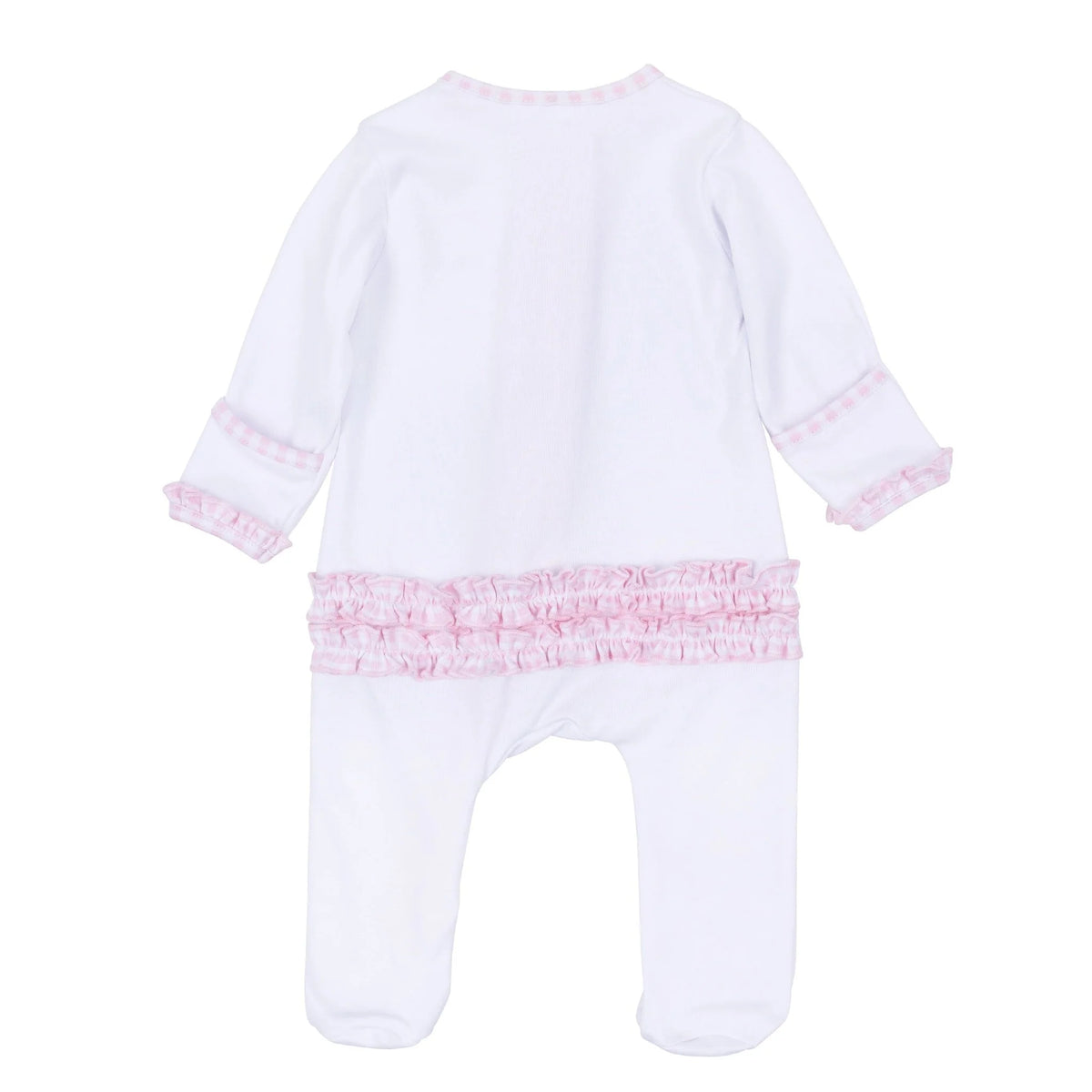 Sweet St Nick Ruffle Zip Footie - Pink