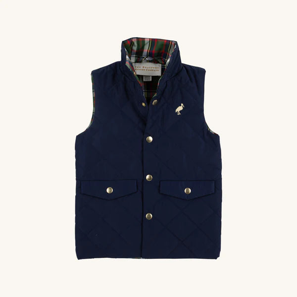 Vaughn Vest- Nantucket Navy Grant Park Plaid