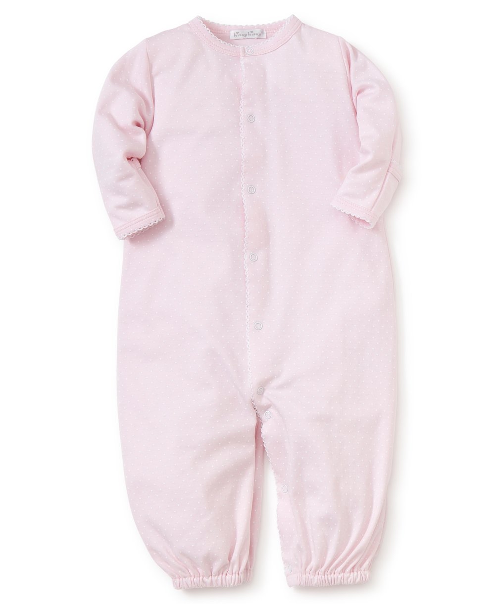 Kissy Dots Print Converter Gown - Pink/White