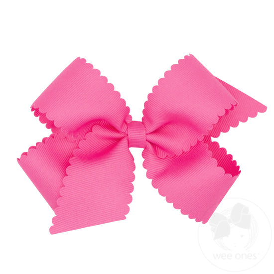 Medium Scalloped Edge Grosgrain Bow
