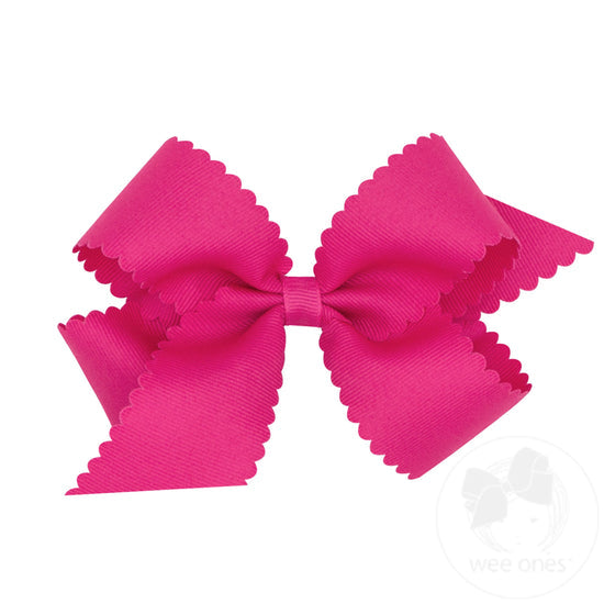Medium Scalloped Edge Grosgrain Bow