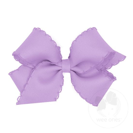 Medium Monotone Moonstitch Grosgrain Bow