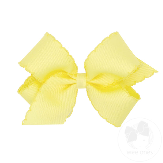 Medium Monotone Moonstitch Grosgrain Bow