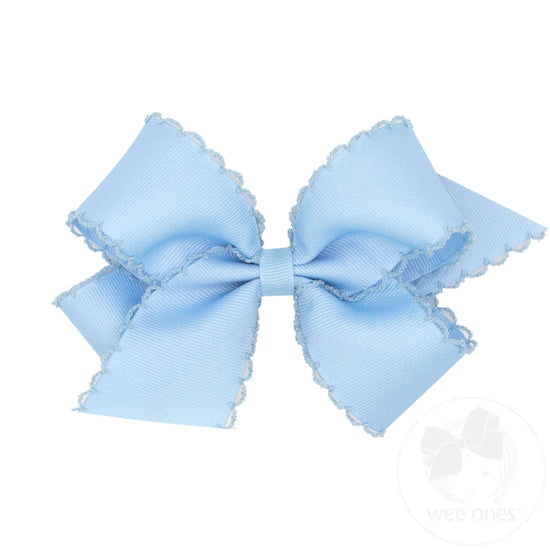 Medium Monotone Moonstitch Grosgrain Bow