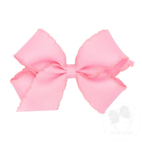Medium Monotone Moonstitch Grosgrain Bow