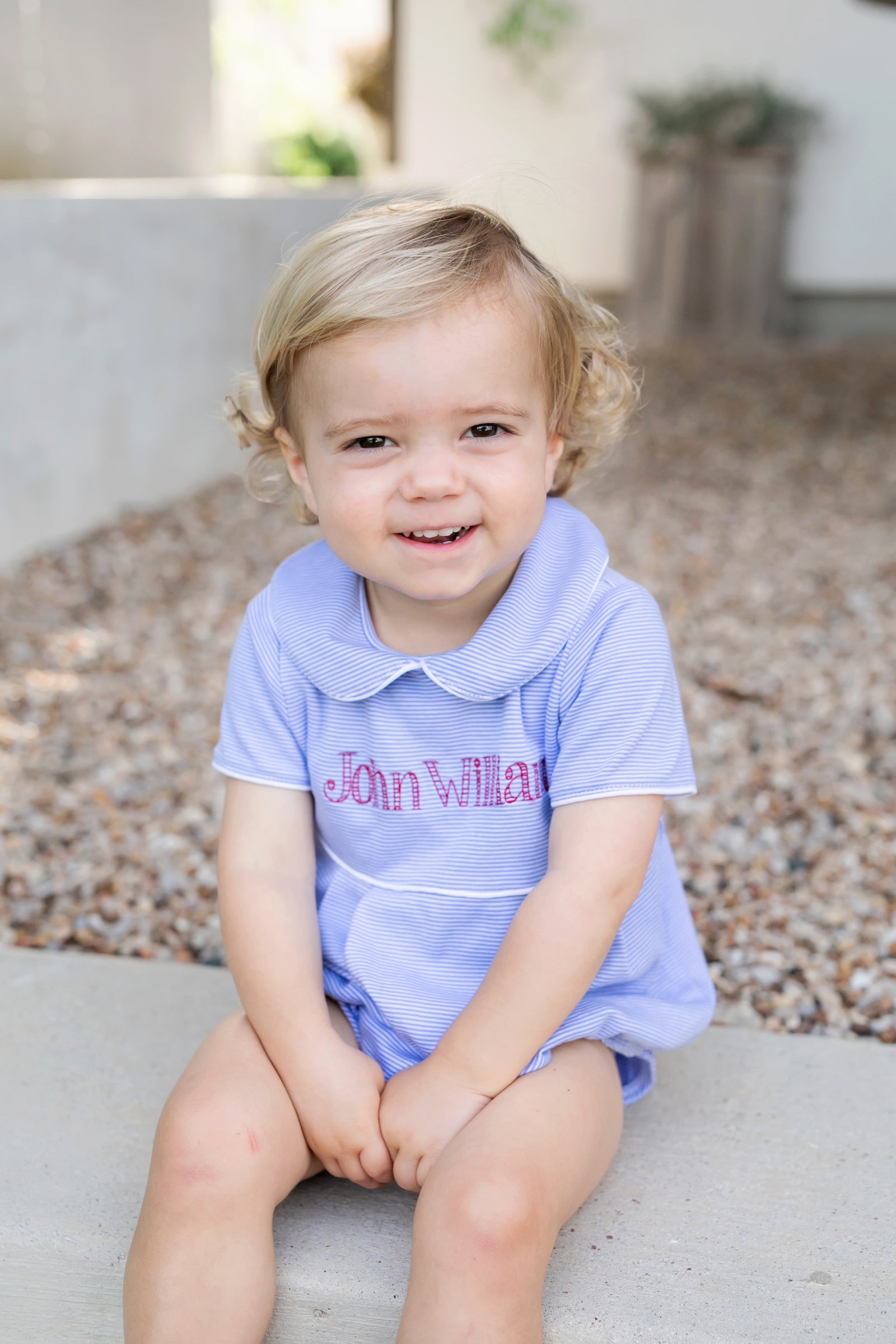 Palmer Bubble - Blue & White Stripes