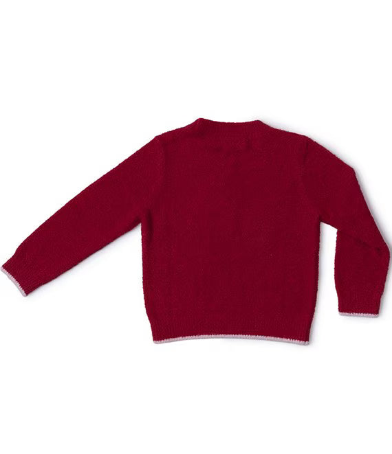 CozyChic Lite® Little Kids Fa La La Pullover- Holly Red