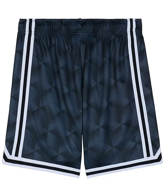 Geo Allover Print Mesh Short- Black