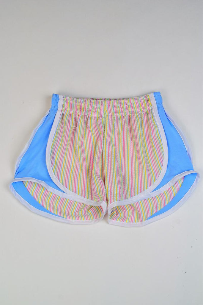 Multi Stripe w/ Blue Side Shorts