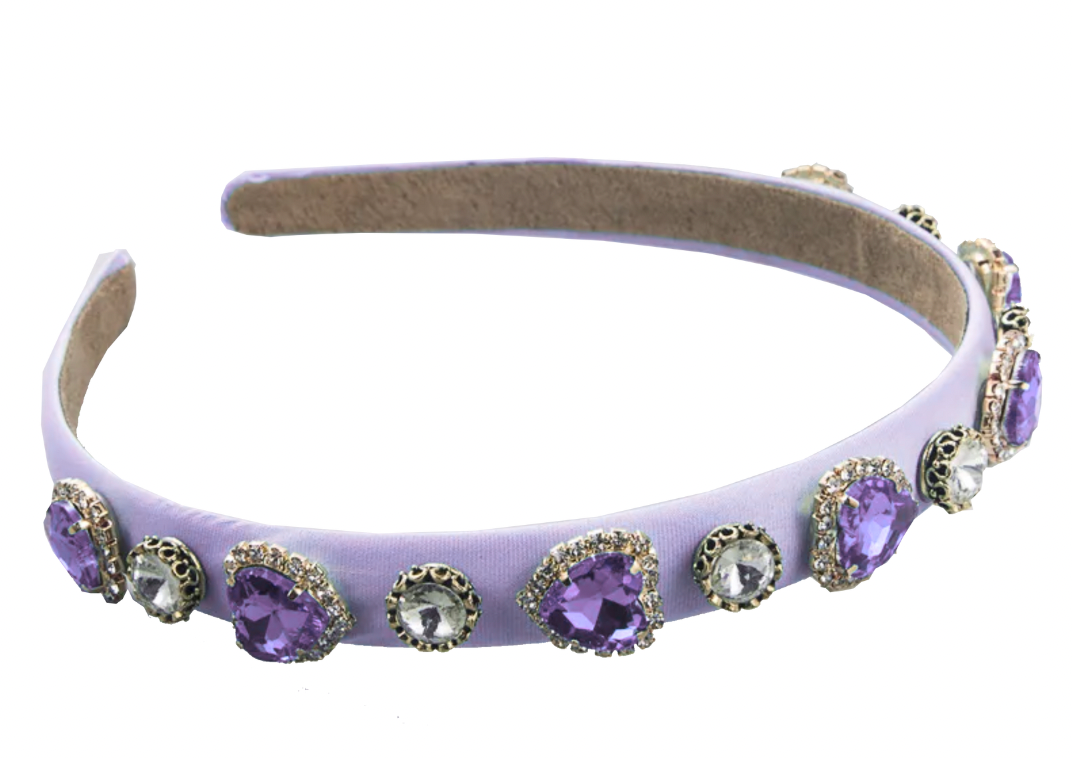Heart Jewel & Diamond Headband