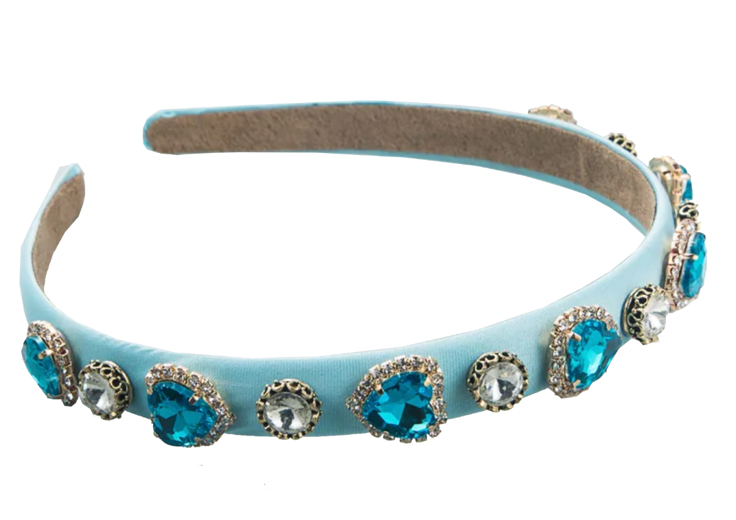 Heart Jewel & Diamond Headband
