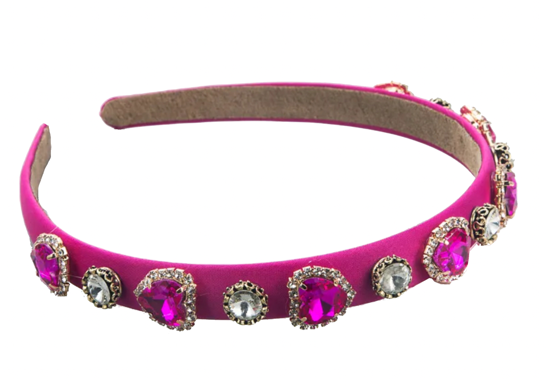 Heart Jewel & Diamond Headband