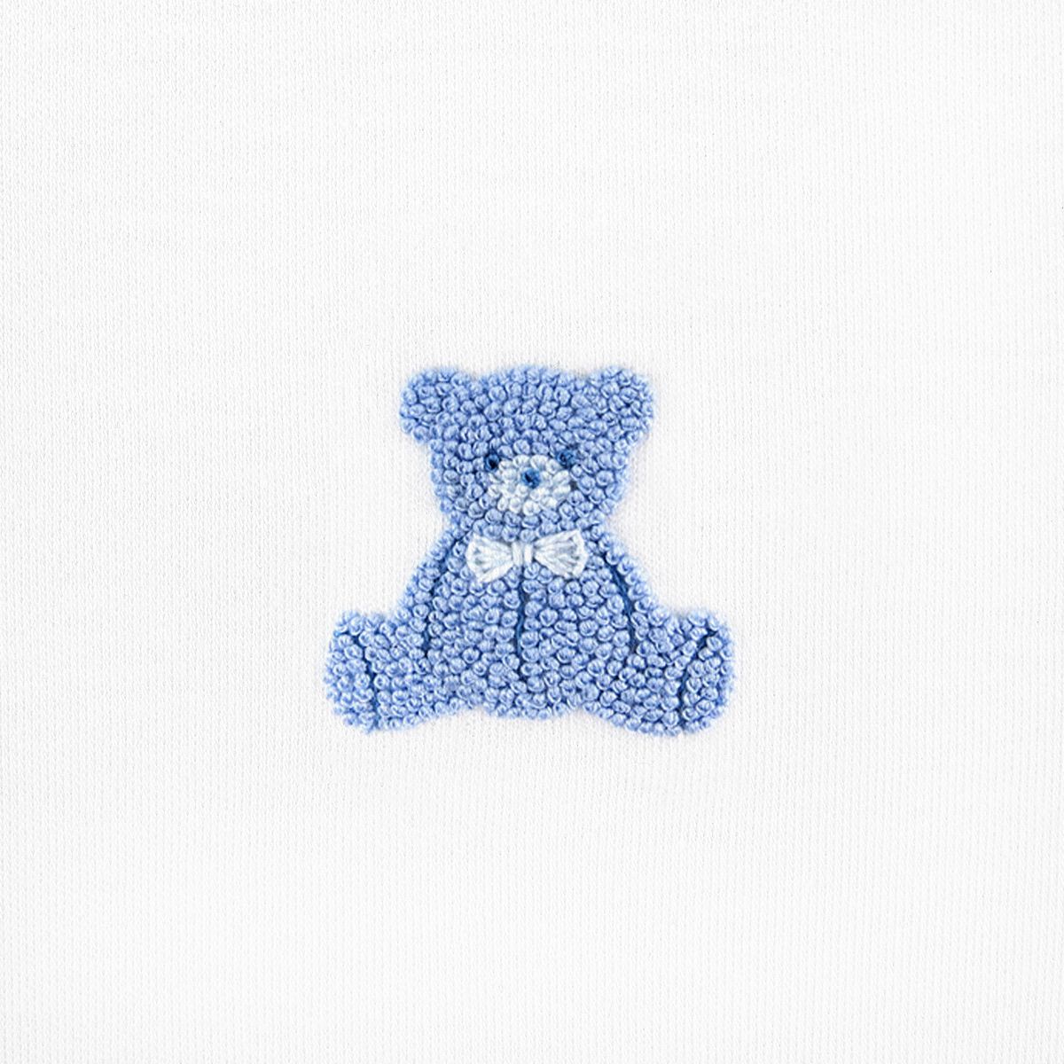 Blue Teddy Bear Snap Footie