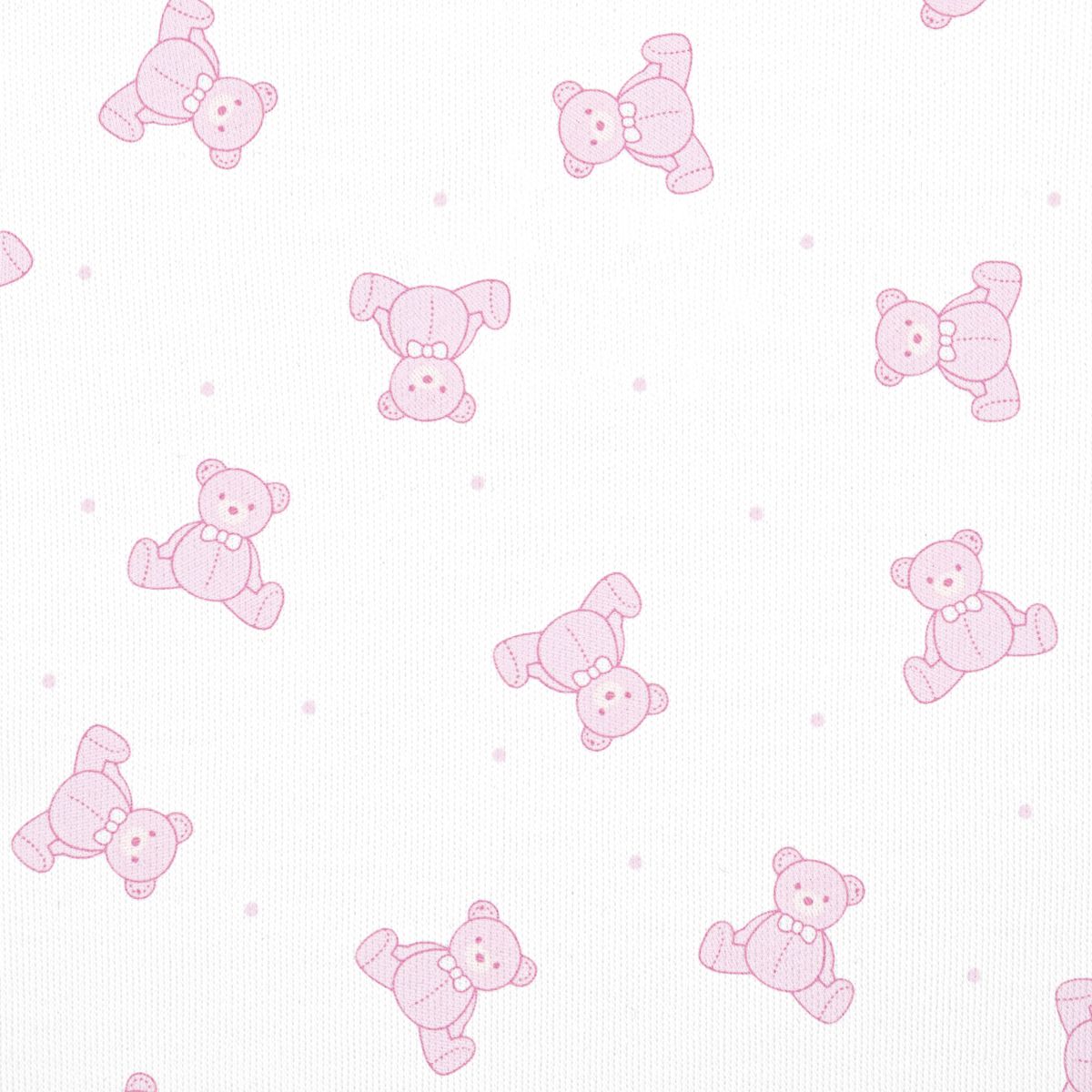 Pink Teddy Bear Snap Footie