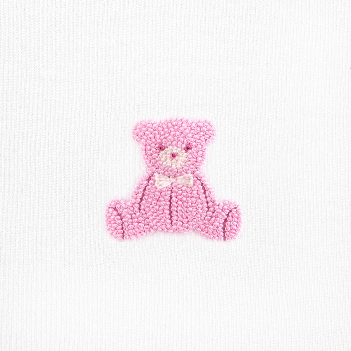 Pink Teddy Bear Snap Footie