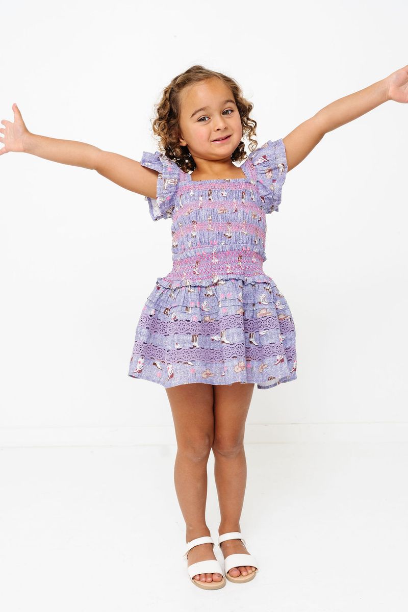 Western Boots Blouse + Skirt Set