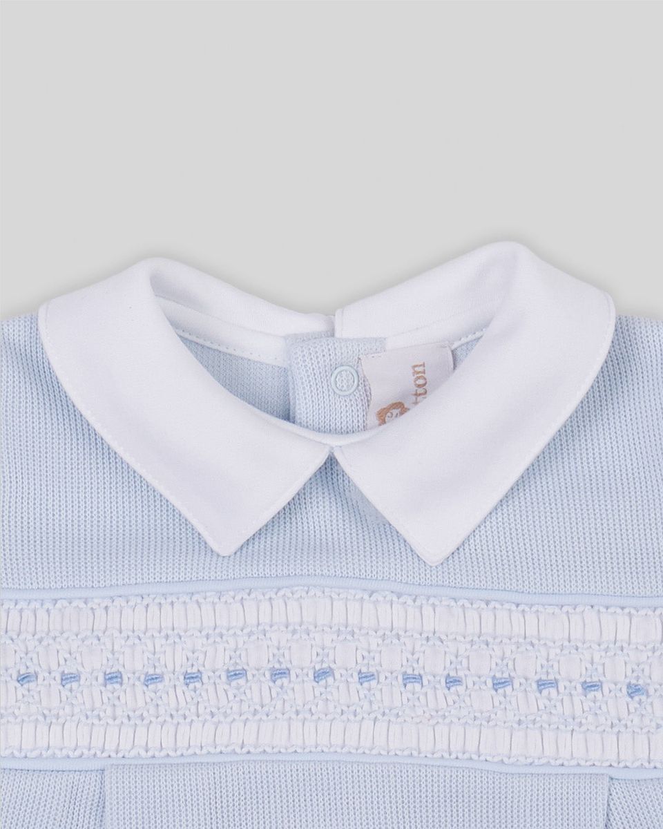 Renzi Special Knit Hand Smocked Bubble- Blue