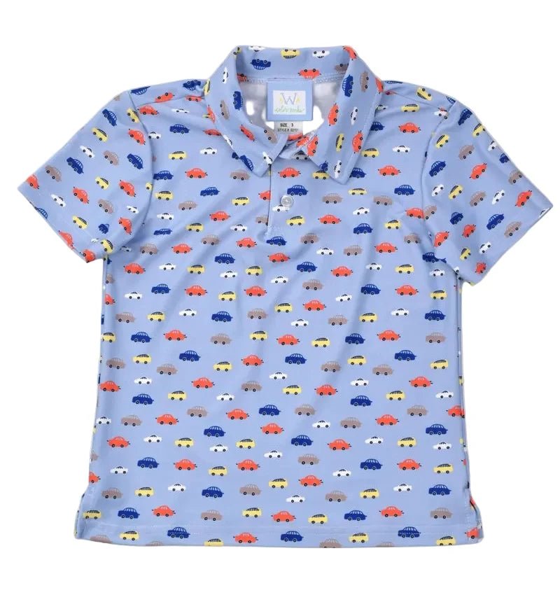 Short Sleeve Polo- Cars