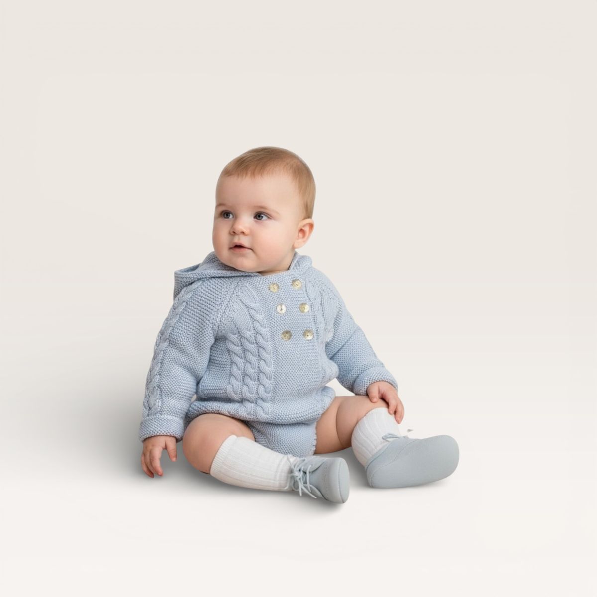 Hooded Jacket- Light Blue