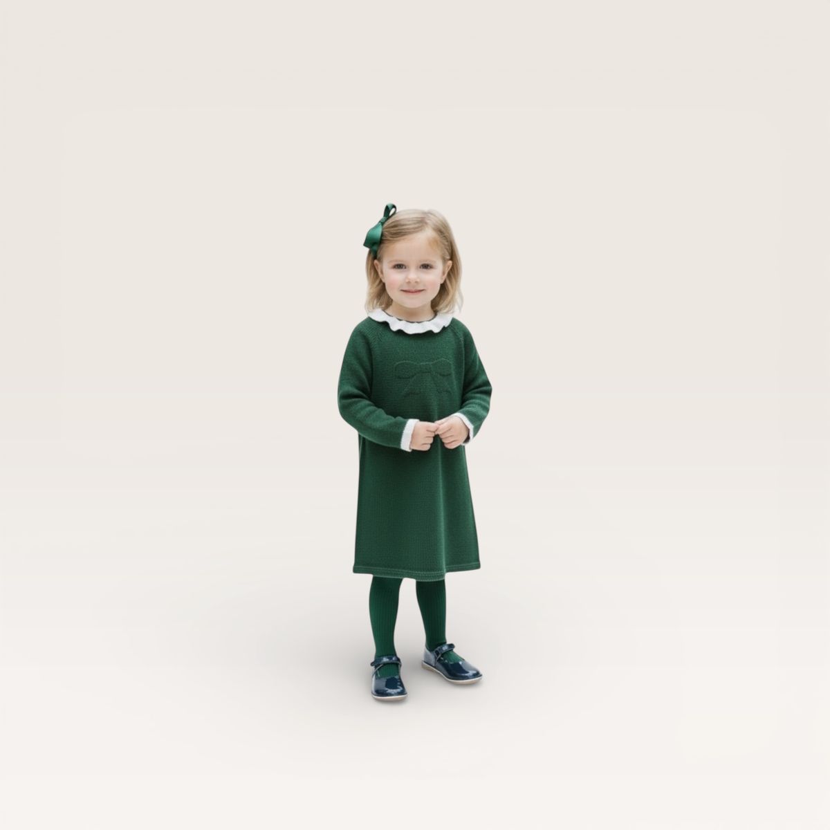 Bow Dress- Evergreen