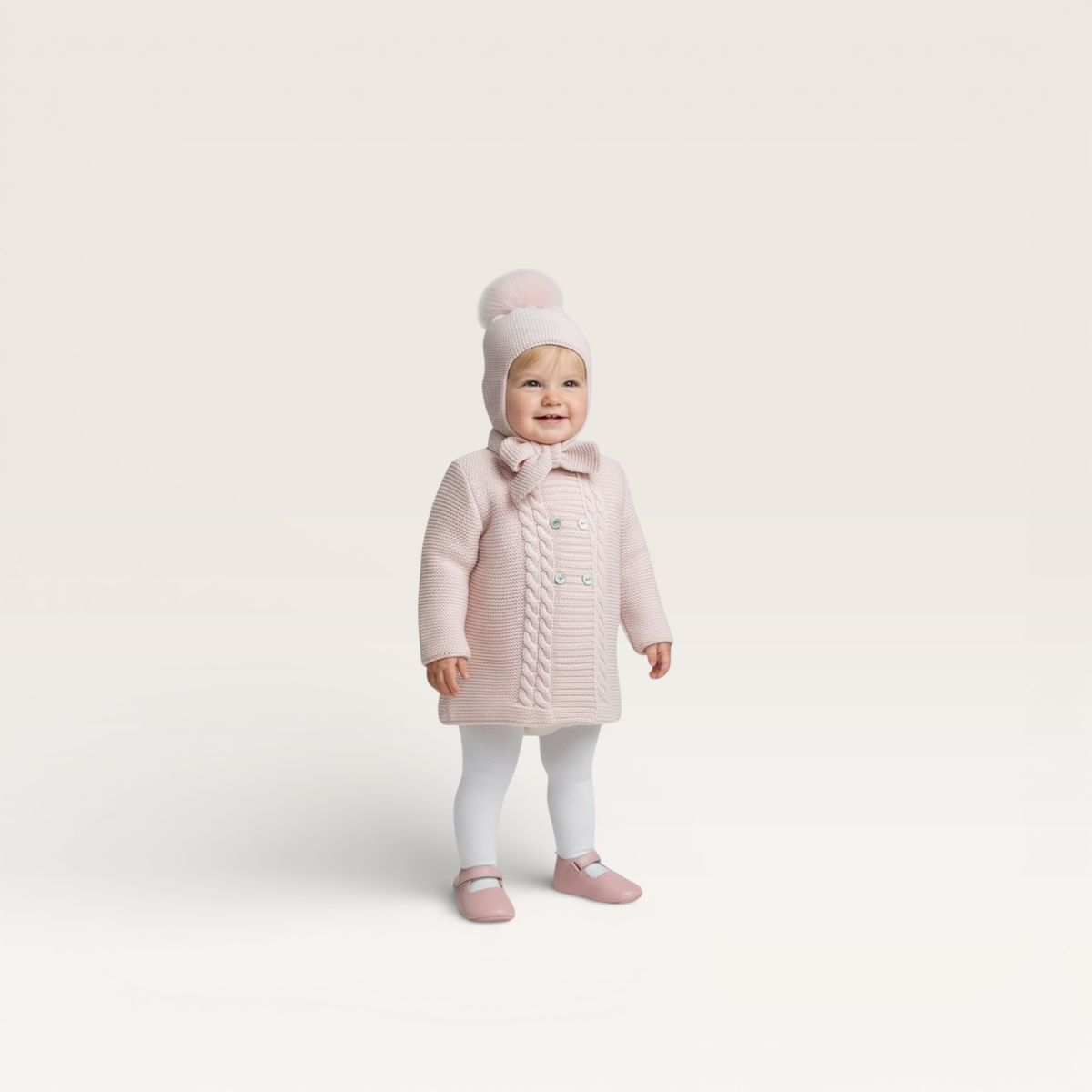 Wide Tie Aviator Hat- Pink