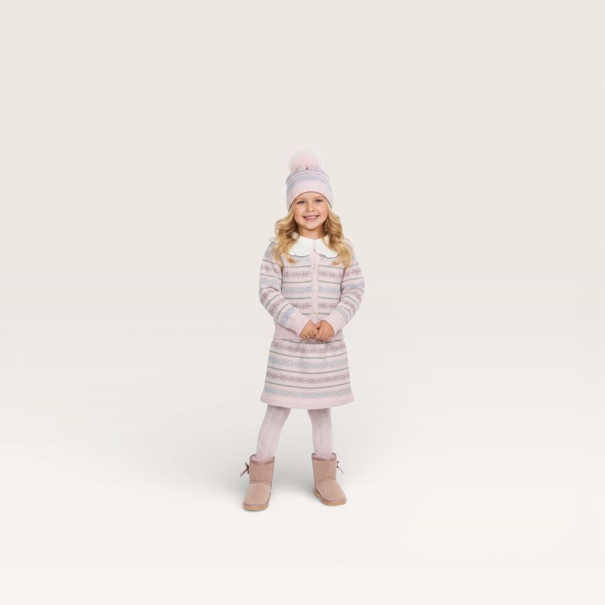 Pink Fair Isle Cardigan