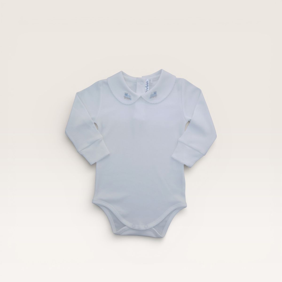 Train Embroidered Pima Onesie