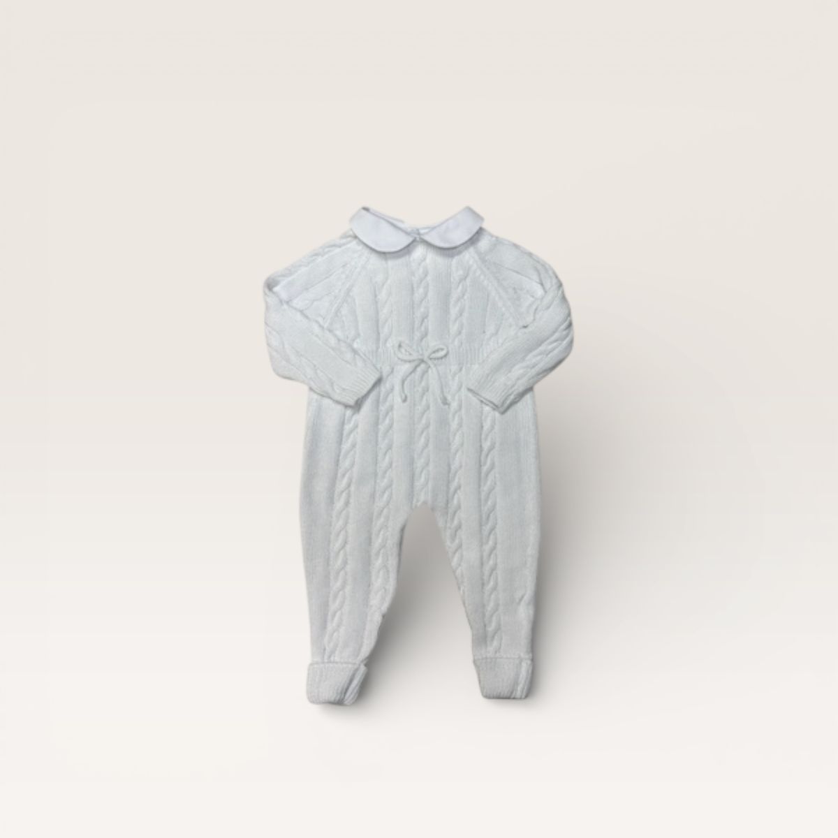 Cable Knit Collared Romper