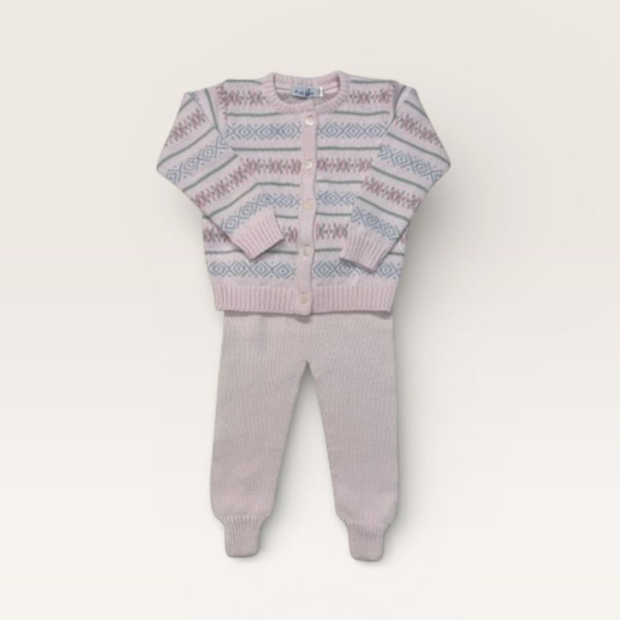 Pink Fair Isle Jogger Set