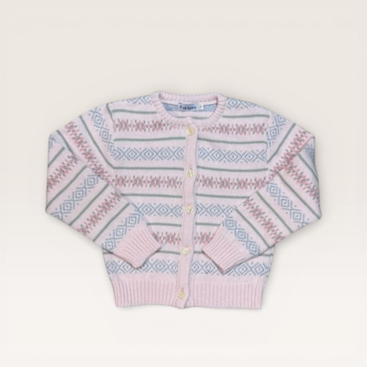 Pink Fair Isle Cardigan
