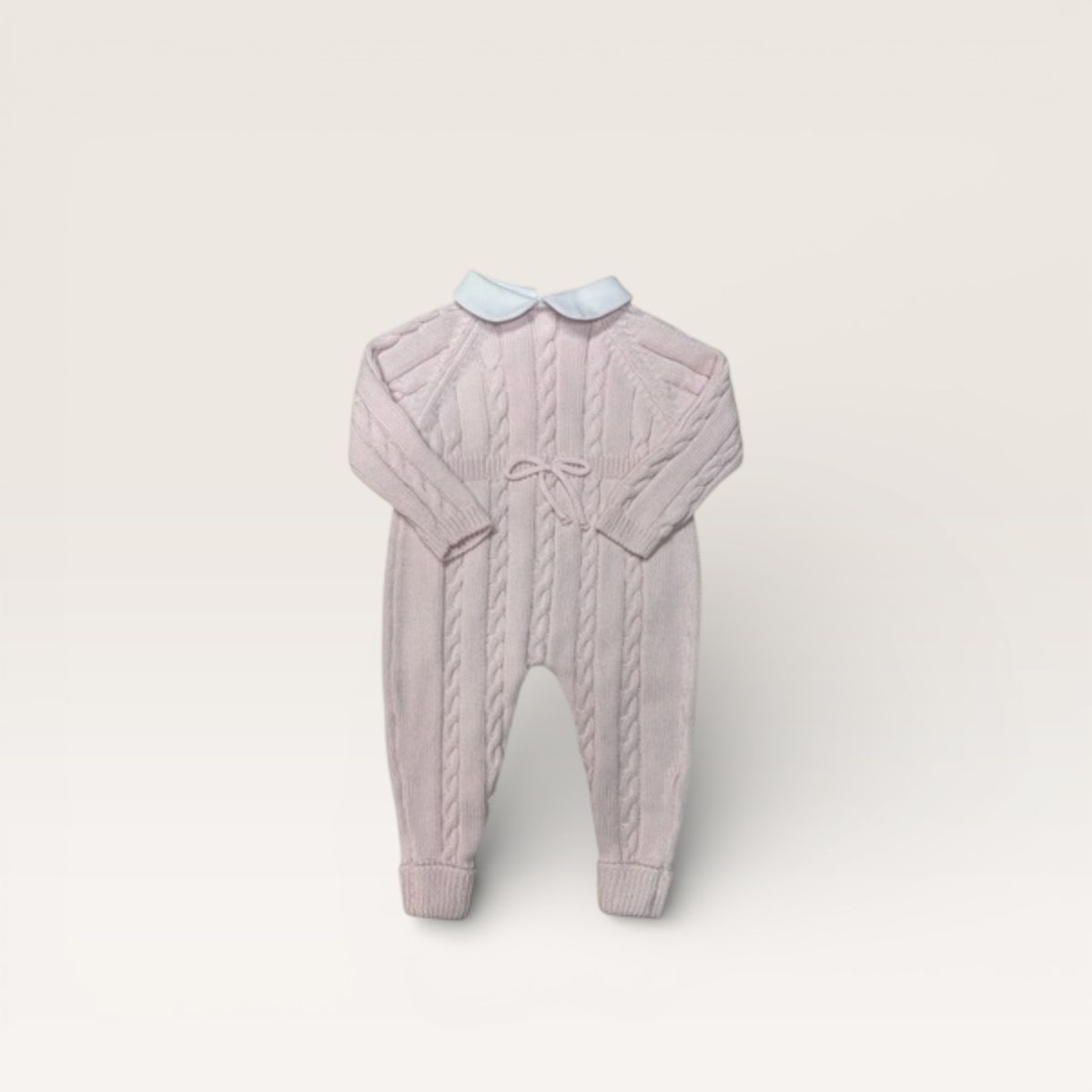 Cable Knit Collared Romper