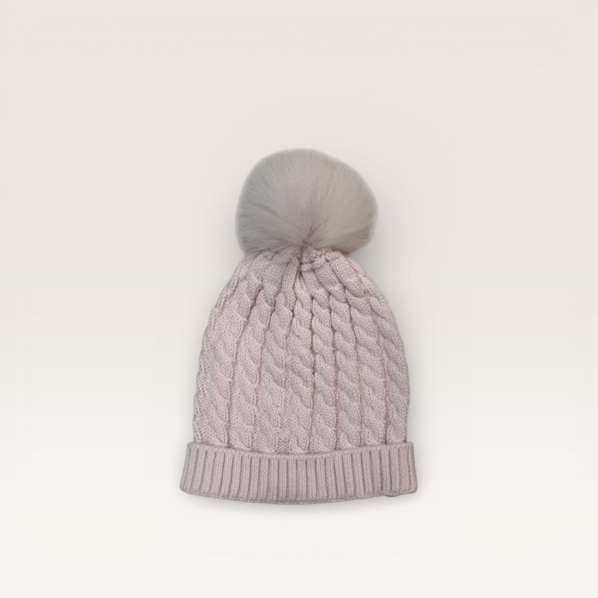 Cable Knit Pom Tobaggan