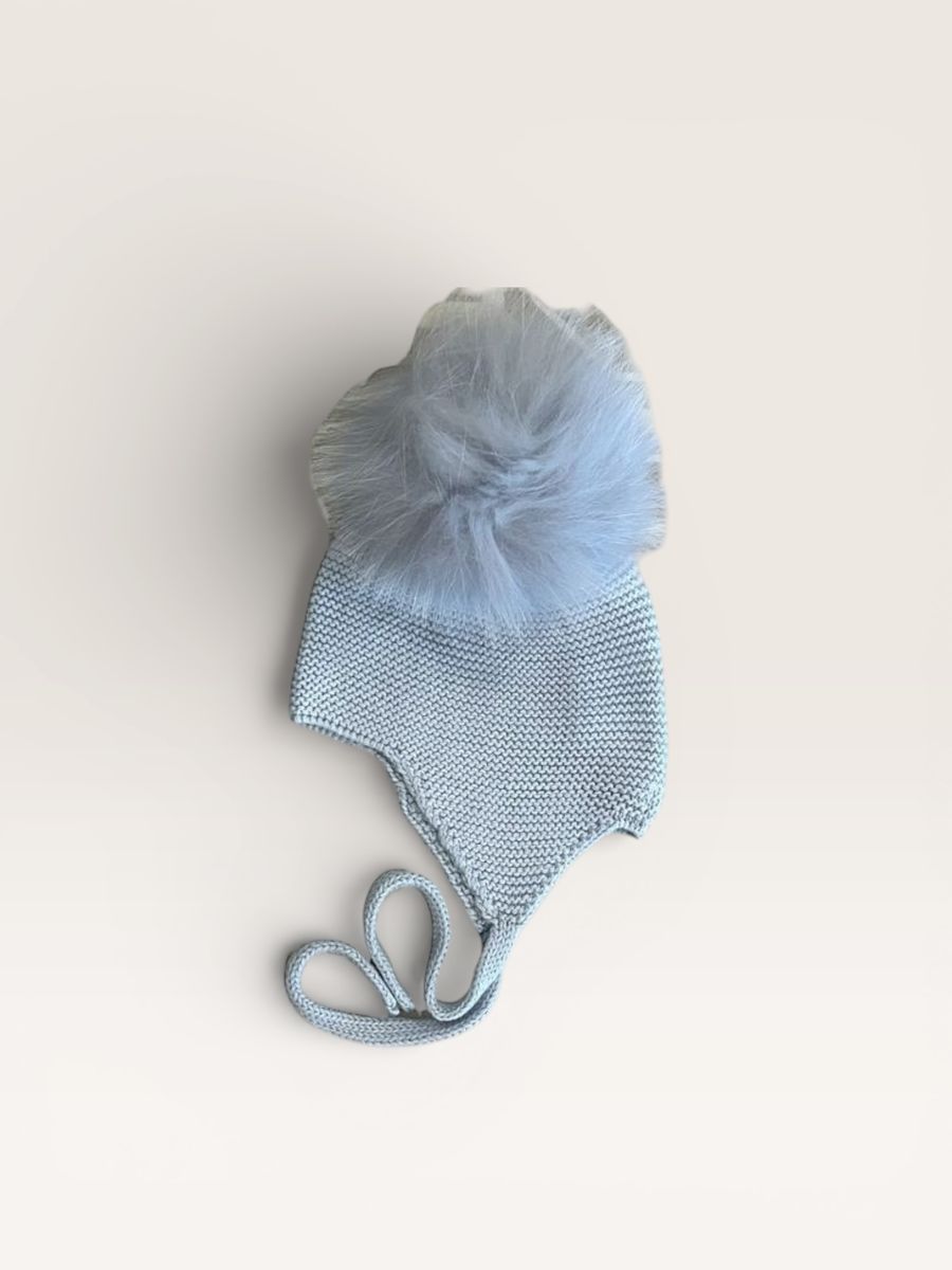 Pom Tie Knit Hat