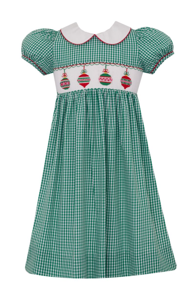 Green Gingham Dress- Ornaments