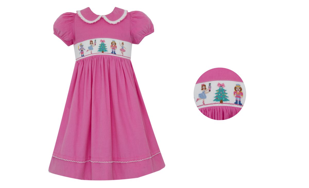 Pink Corduroy Nutcracker Dress