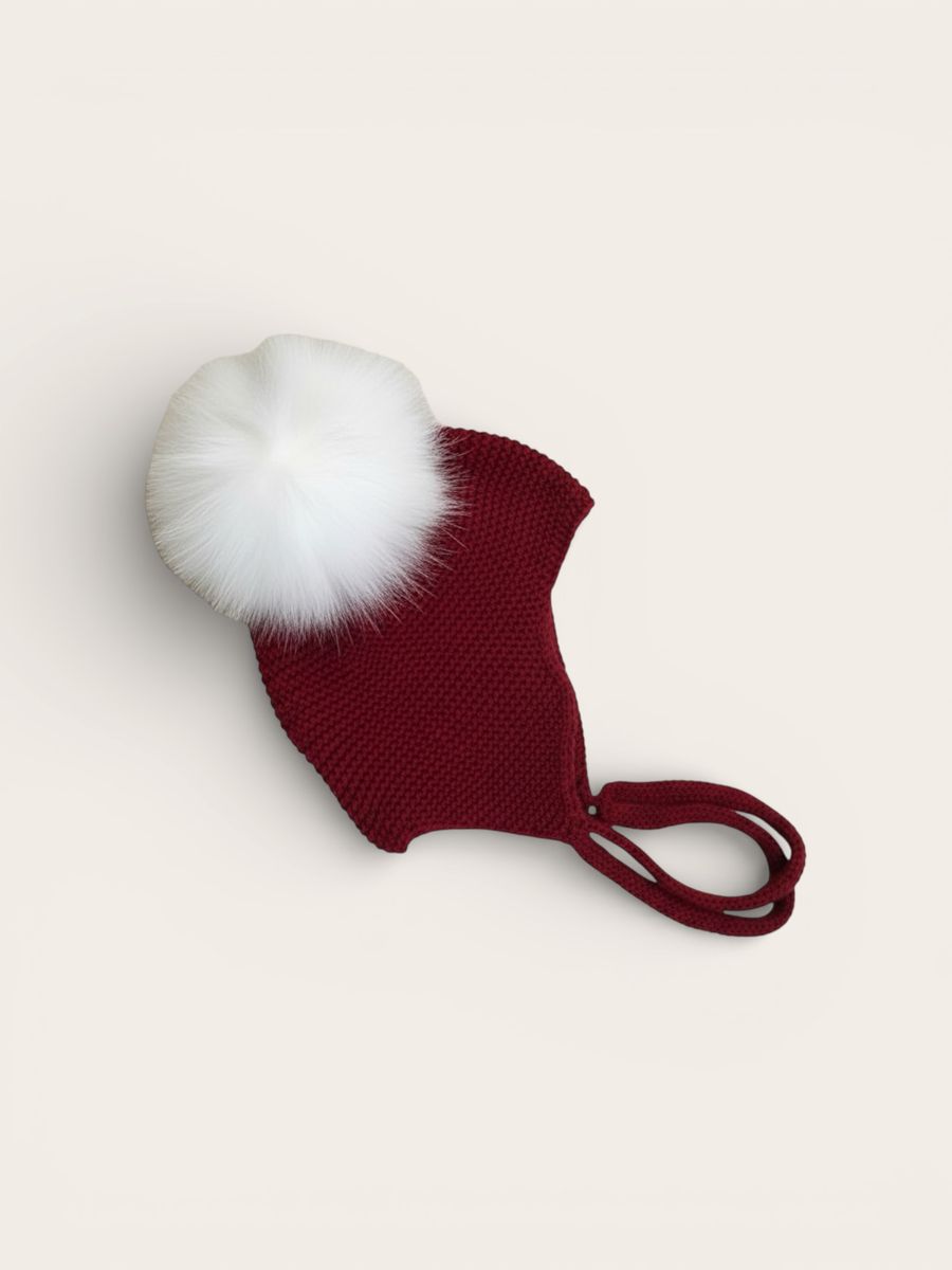 Pom Tie Knit Hat