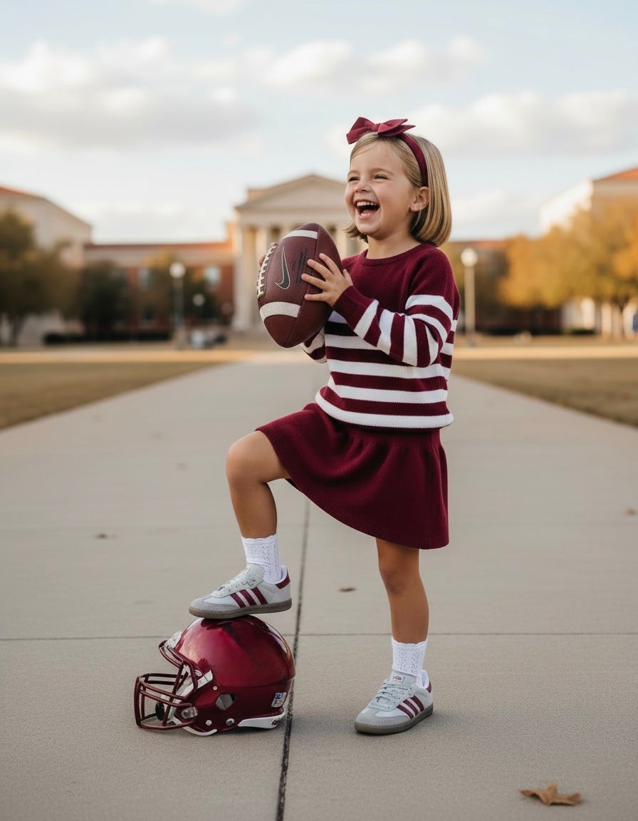 Garnet Stripe Crew Sweater