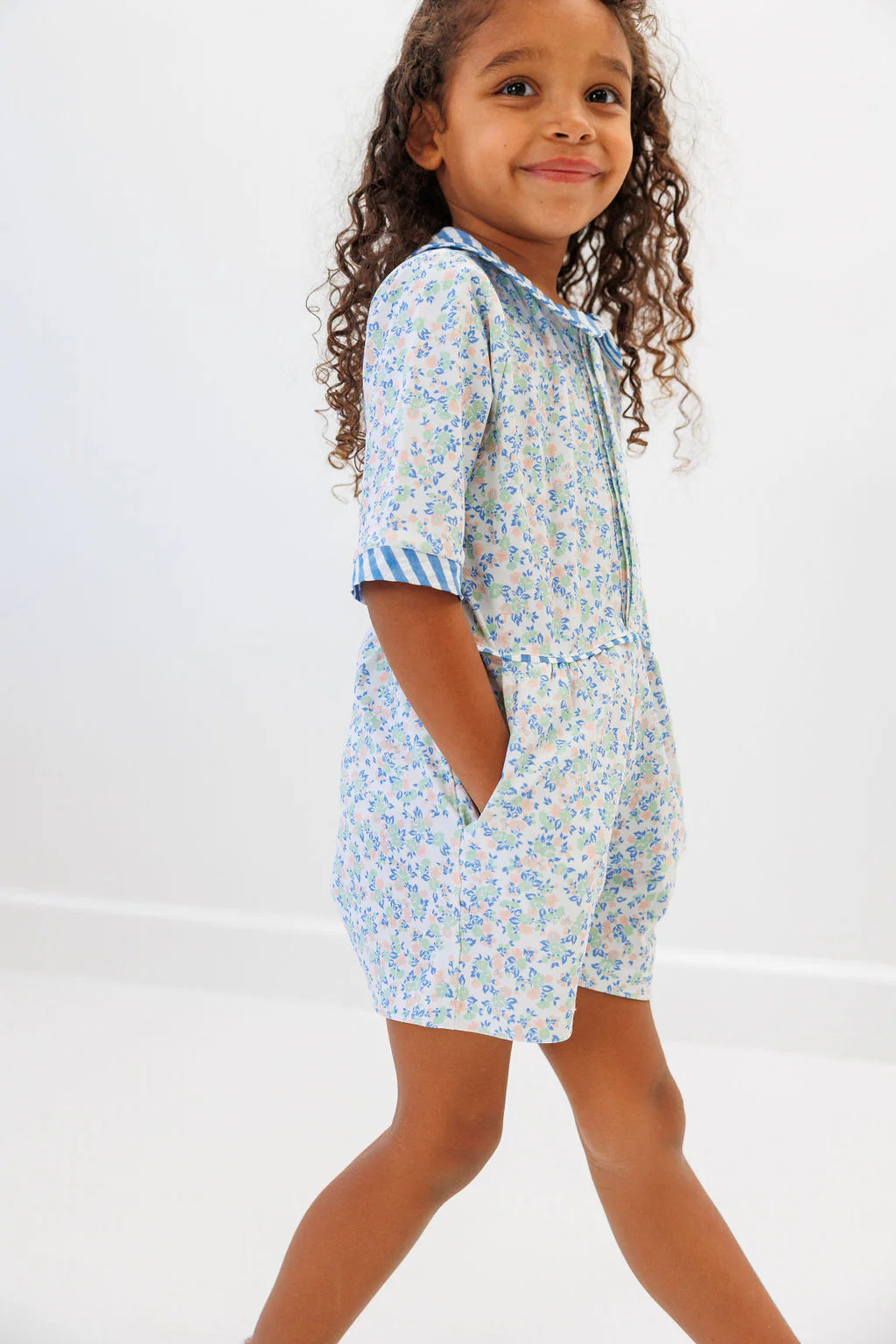 Floral Seersucker Romper