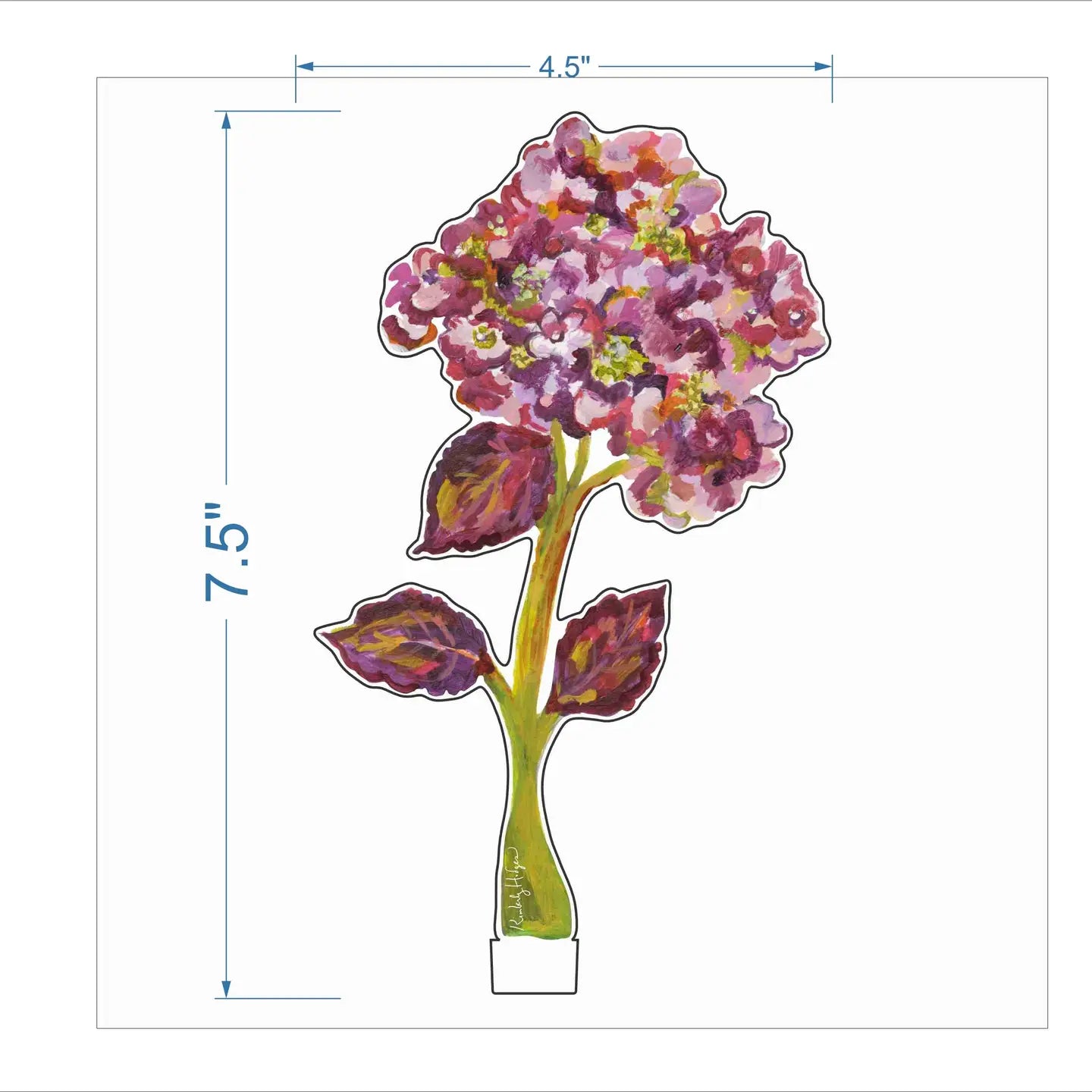 Acrylic Autumnal Hydrangea