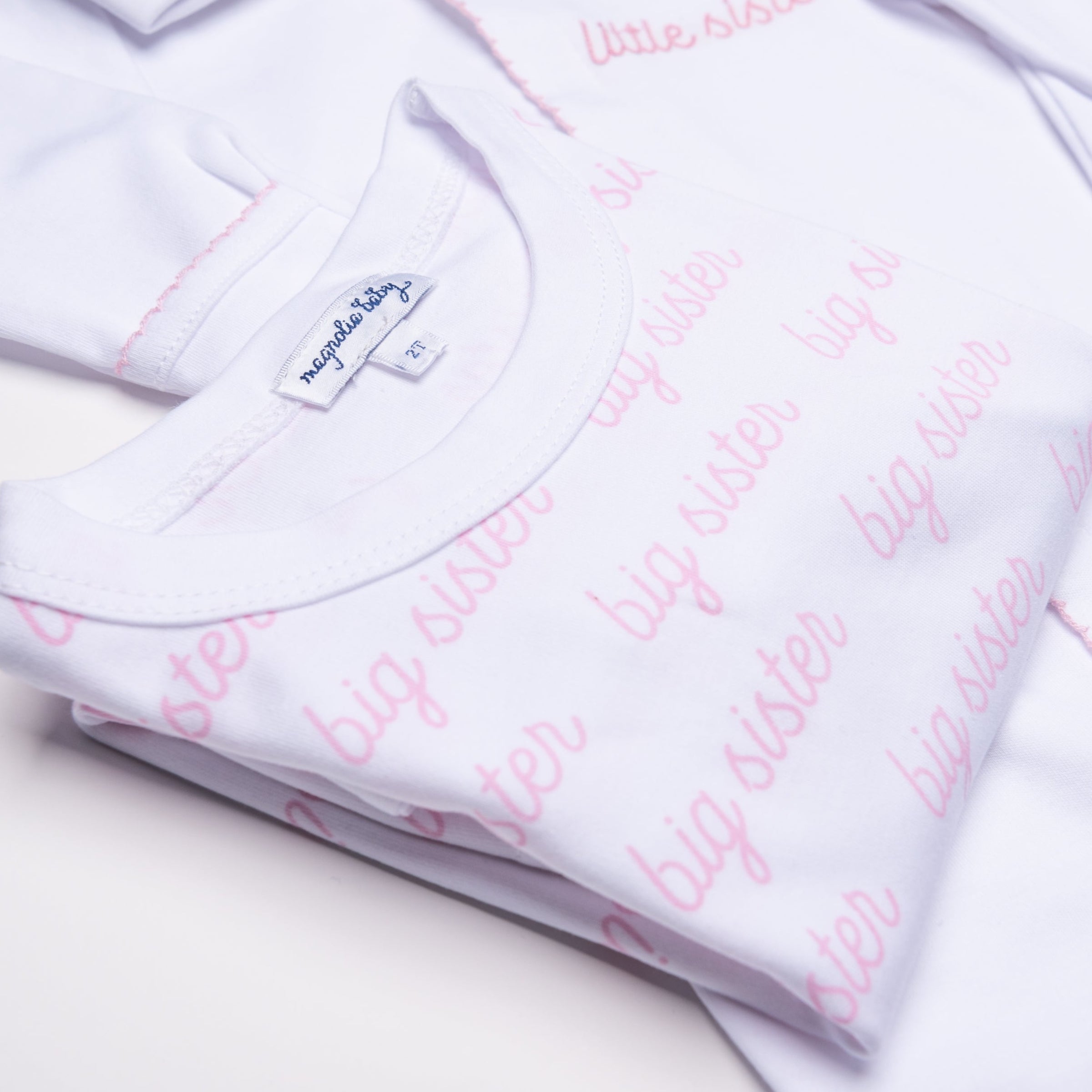 Pink "Big Sister" Printed Long Pajama