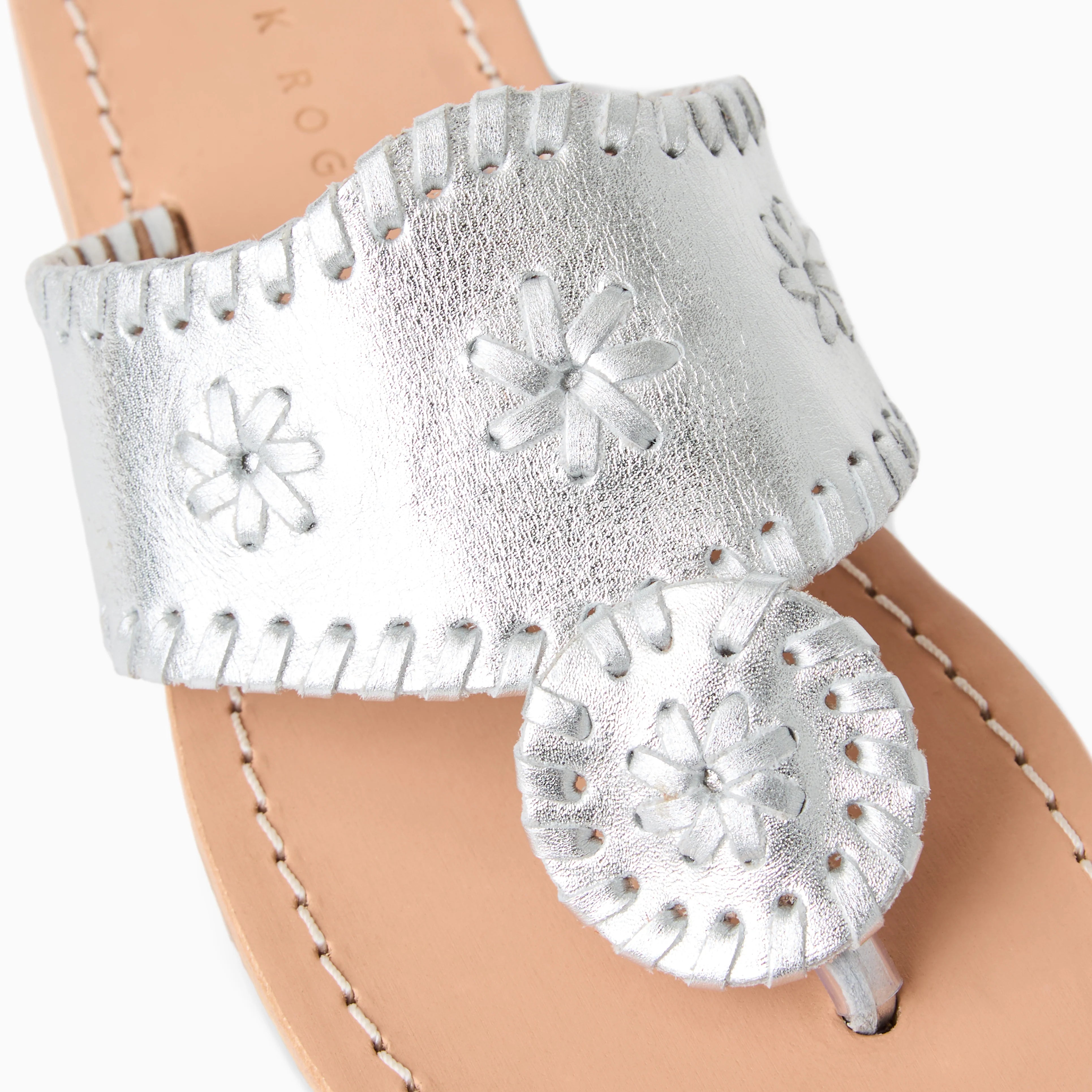 Girls Original Jacks Sandal- Silver Metallic