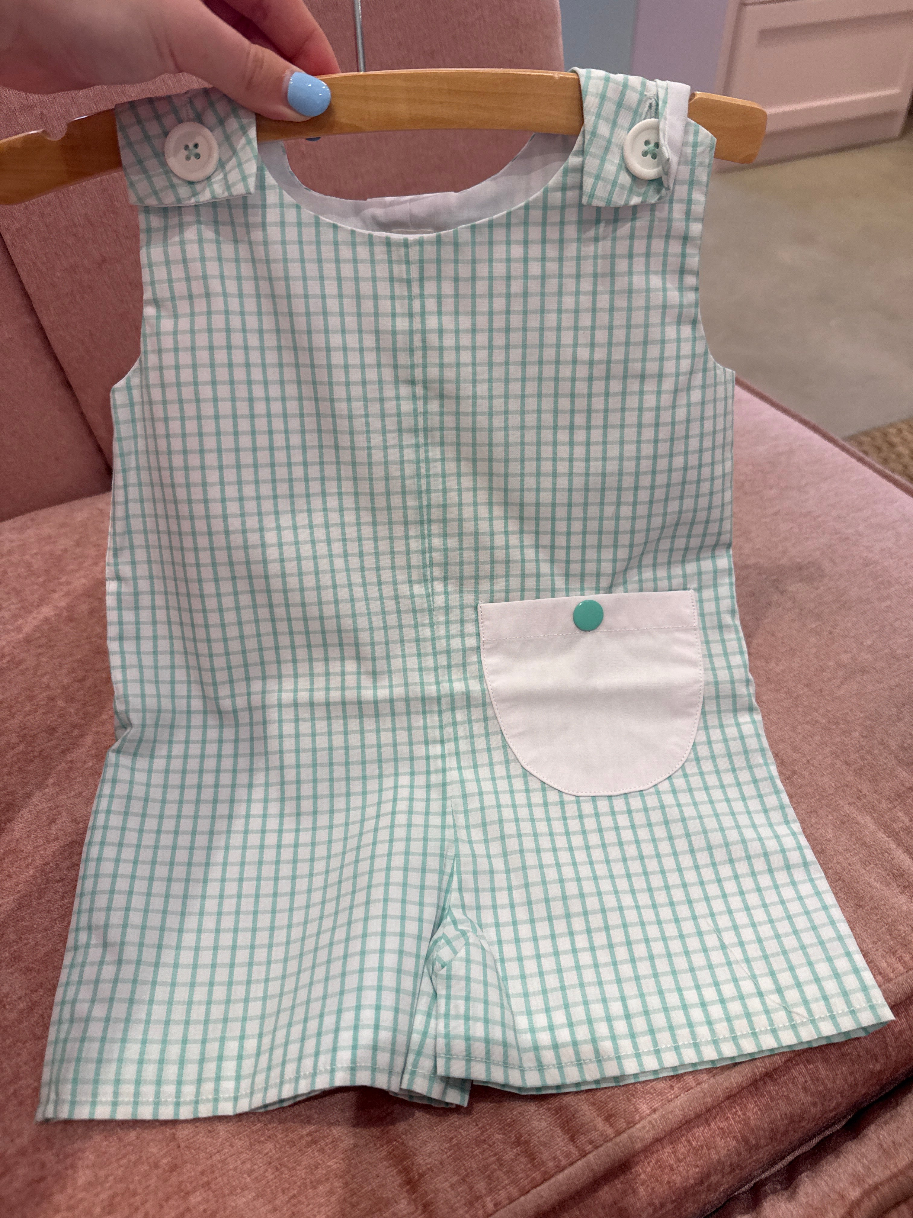 Prescott Pocket Jon Jon- Turks Teal Windowpane